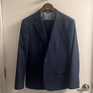 Brand New and Never Worm Navy Blue Express Suit Jacket and Pants